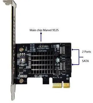 PCI-E PCI Express to SATA 3.0 Extension Card with Bracket 2-Port SATA III 6Gbps Expansion Adapter pci e sata3 pcie sata 3 card PCI-E PCI Express to SATA 3.0 Extension Card with Bracket 2-Port SATA III 6Gbps Expansion Adapter pci e sata3 pcie sata 3 card