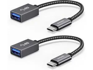 USB C to USB Adapter 2 Pack USB C to USB 3 10Gbps Type C Thunderbolt 3 to USB Female Adapter OTG Cable Compatible with iPhone 17/16/15 Pro Max iPad mini 6 MacBook Pro/Air Space Gray USB C to USB Adapter 2 Pack USB C to USB 3 10Gbps Type C Thunderbolt 3 to USB Female Adapter OTG Cable Compatible with iPhone 17/16/15 Pro Max iPad mini 6 MacBook Pro/Air Space Gray