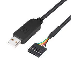 DTECH FTDI USB to TTL Serial Adapter 5V Cable 6 Pin Female Socket Header UART IC FT232RL Chip for Windows 10 8 7 Linux MAC OS (3ft, Black) DTECH FTDI USB to TTL Serial Adapter 5V Cable 6 Pin Female Socket Header UART IC FT232RL Chip for Windows 10 8 7 Linux MAC OS (3ft, Black)