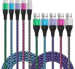 Type C Charger Fast Charging Power Cord 5Pack 6FT Android USB C Charging Cable Braided Phone Charger for Samsung Galaxy S21 S20 A02S A12 A32 A42 A52 A11 Moto G Stylus/G Power/G Play G7 LG Stylo 6 5 4 Type C Charger Fast Charging Power Cord 5Pack 6FT Android USB C Charging Cable Braided Phone Charger for Samsung Galaxy S21 S20 A02S A12 A32 A42 A52 A11 Moto G Stylus/G Power/G Play G7 LG Stylo 6 5 4