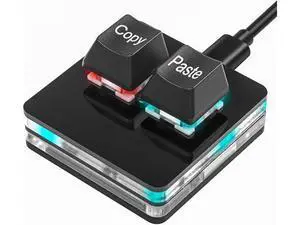 USB Mini 2 Key Keypad 2-Key Copy Paste Keyboard OSU Keypad HotSwap One Handed Mechanical Gaming Keyboard with USB Cable for Accounting Working or Rhythm Games USB Mini 2 Key Keypad 2-Key Copy Paste Keyboard OSU Keypad HotSwap One Handed Mechanical Gaming Keyboard with USB Cable for Accounting Working or Rhythm Games