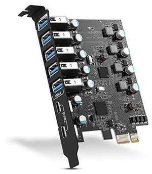 PCI-E to USB 3.0 7-Port(2X USB-C - 5X USB-A) Expansion Card,PCI Express USB Add in Card, Internal USB3 Hub Converter for Desktop PC Host Card Support Windows 10/8/7/XP and MAC OS 10.8.2 Above PCI-E to USB 3.0 7-Port(2X USB-C - 5X USB-A) Expansion Card,PCI Express USB Add in Card, Internal USB3 Hub Converter for Desktop PC Host Card Support Windows 10/8/7/XP and MAC OS 10.8.2 Above