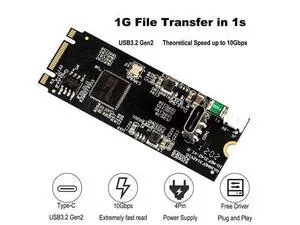 ASM3142 M.2 B+M Key to USB 3.2 Gen2 Type-C Host Controller Card - 10Gbps PCIe Expansion Riser for Desktop & Industrial PC Card+Cable+Bracket ASM3142 M.2 B+M Key to USB 3.2 Gen2 Type-C Host Controller Card - 10Gbps PCIe Expansion Riser for Desktop & Industrial PC Card+Cable+Bracket