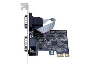 PCIe Dual Serial Card ASIX AX99100 Chip 2x RS232 DB9 Ports 25Mbps Industrial Adapter for Windows Linux Low Profile PCIe Dual Serial Card ASIX AX99100 Chip 2x RS232 DB9 Ports 25Mbps Industrial Adapter for Windows Linux Low Profile