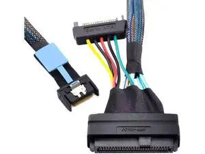 MCIO 4x Mini Cool Edge IO to U.2 SFF-8639 NVME PCIe PCI-Express Cable for Mainboard SSD MCIO 4x Mini Cool Edge IO to U.2 SFF-8639 NVME PCIe PCI-Express Cable for Mainboard SSD