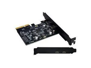 USB 3.1 PCIE PCI Express Expansion Card PCI-E 4X to USB 3.1 Gen2 10Gbps 2-Port USB C Adapter ASMedia ASM3142 Chipset For Desktop USB 3.1 PCIE PCI Express Expansion Card PCI-E 4X to USB 3.1 Gen2 10Gbps 2-Port USB C Adapter ASMedia ASM3142 Chipset For Desktop