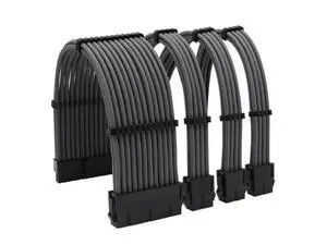 Soft Braided ATX PSU Power Extension Cable 24Pin + CPU 8Pin + GPU 8pin (6+2)Pin PCI-E Kit for Motherboard CPU Cord(Grey) Soft Braided ATX PSU Power Extension Cable 24Pin + CPU 8Pin + GPU 8pin (6+2)Pin PCI-E Kit for Motherboard CPU Cord(Grey)