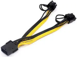 BGNing 8pin to Dual PCIe 8 Pin (6+2) Graphics Card PCI-E Cable 8p Female to 2 Port Male Power Splitter Cable GPU 18AWG Wire BGNing 8pin to Dual PCIe 8 Pin (6+2) Graphics Card PCI-E Cable 8p Female to 2 Port Male Power Splitter Cable GPU 18AWG Wire