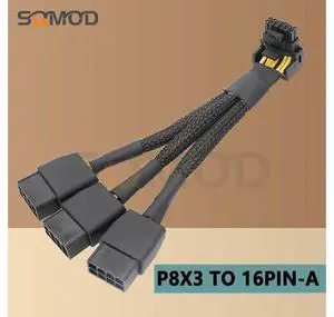 GPU RTX4090 RTX4080 series 16AWG 4x8pin 3x8pin PCI-e to 16Pin (12+4) PCI-e 5.0 12VHPWR Connector 90-Degree Elbow egp new product Color: P8X4 TO 16PIN-B GPU RTX4090 RTX4080 series 16AWG 4x8pin 3x8pin PCI-e to 16Pin (12+4) PCI-e 5.0 12VHPWR Connector 90-Degree Elbow egp new product Color: P8X4 TO 16PIN-B