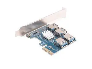 PCI card multiplier PCIE 1 to 4 USB GPU X1 X16 PCI-E adapter card video card for miners mining PCI card multiplier PCIE 1 to 4 USB GPU X1 X16 PCI-E adapter card video card for miners mining