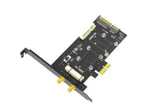 2 in 1 Combo Mini PCIE to PCI-E 1X Adapter and to SATA3 Adapter with SIM Card Slot for WiFi/3G/4G// SSD 2 in 1 Combo Mini PCIE to PCI-E 1X Adapter and to SATA3 Adapter with SIM Card Slot for WiFi/3G/4G// SSD