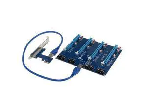 PCI-Express PCIe 1 to 4 PCI express 16X slots Riser Card PCI-E 1X to External 4 slot Adapter PCIe Port Multiplier for Mining PCI-Express PCIe 1 to 4 PCI express 16X slots Riser Card PCI-E 1X to External 4 slot Adapter PCIe Port Multiplier for Mining