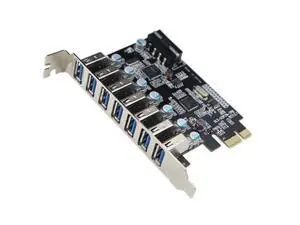 PCIe to USB 3.0 7-Port PCI Express Expansion Card PCI-E USB3.0 Hub with Molex Power Connector Support UASP Windows 10,8.1,8,7,XP PCIe to USB 3.0 7-Port PCI Express Expansion Card PCI-E USB3.0 Hub with Molex Power Connector Support UASP Windows 10,8.1,8,7,XP