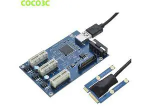 Mini PCIe 1 to 3 PCI express 1X slots Riser Card Expansion adapter Mini ATX Laptop to PCI-e Port Multiplier Mini PCIe 1 to 3 PCI express 1X slots Riser Card Expansion adapter Mini ATX Laptop to PCI-e Port Multiplier