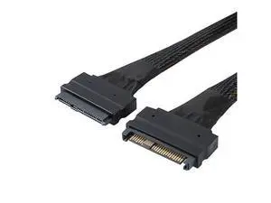 SFF-8639 NVME PCIe Extension Cable, U.2 U2 SFF-8639 NVME PCIe SSD Male to Female Extension Cable 50cm 68pin/Black SFF-8639 NVME PCIe Extension Cable, U.2 U2 SFF-8639 NVME PCIe SSD Male to Female Extension Cable 50cm 68pin/Black