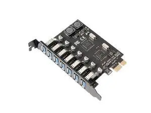 7 Ports PCI-E to USB 3.0 HUB PCI Express Expansion Card Adapter 5Gbps for Motherboard 7 Ports PCI-E to USB 3.0 HUB PCI Express Expansion Card Adapter 5Gbps for Motherboard