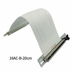 Full Speed PCI-e 3.0 16X PCIE X16 Graphics Card Extension Cable for GPU AI Server ATX ITX Chassis PC Case Compatible with NR200(White 90 degree 20cm) Full Speed PCI-e 3.0 16X PCIE X16 Graphics Card Extension Cable for GPU AI Server ATX ITX Chassis PC Case Compatible with NR200(White 90 degree 20cm)