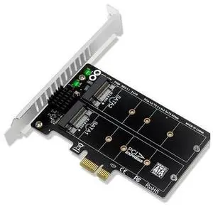 FOR RAID Splitter Expansion Card for PCIE X1 to Dual NGFF M.2 SATA SSD FOR RAID Splitter Expansion Card for PCIE X1 to Dual NGFF M.2 SATA SSD