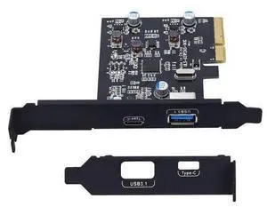 FOR PCI-E PCI Express to USB 3.1 Gen2 10Gbps Hub Type A and Type C 2-Port PCIe Expansion Adapter Card For WIN 7/8/8.1/10 FOR PCI-E PCI Express to USB 3.1 Gen2 10Gbps Hub Type A and Type C 2-Port PCIe Expansion Adapter Card For WIN 7/8/8.1/10