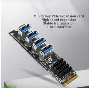 FOR M2 Riser Card for High-Speed Data Transfer from M.2 NVME to 4 Ports USB3.0 Card FOR M2 Riser Card for High-Speed Data Transfer from M.2 NVME to 4 Ports USB3.0 Card