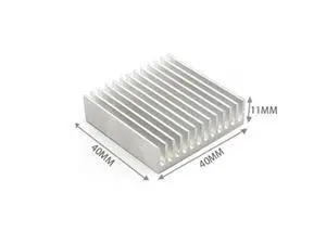 40x40x11mm Aluminum Heat Sink Radiator With Thermal Pad For Light DIY 40x40x11mm Aluminum Heat Sink Radiator With Thermal Pad For Light DIY