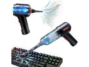 Compressed Air Duster & Mini Vacuum Keyboard Cleaner 3-in-1, New Generation Canned Air Spray, Portable Electric Air Can, Cordless Blower Computer Cleaning Kit Compressed Air Duster & Mini Vacuum Keyboard Cleaner 3-in-1, New Generation Canned Air Spray, Portable Electric Air Can, Cordless Blower Computer Cleaning Kit
