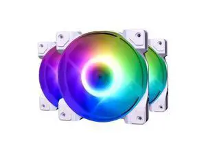 ID-COOLING DF-12025-ARGB Trio Snow Case Fan CPU Cooling Fan Addressable RGB Case Fan 5V ARGB MB Aura Sync PWM Fan for CPU Cooler/Radiator/PC Chassis ID-COOLING DF-12025-ARGB Trio Snow Case Fan CPU Cooling Fan Addressable RGB Case Fan 5V ARGB MB Aura Sync PWM Fan for CPU Cooler/Radiator/PC Chassis