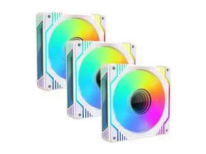 PANO-MOUNTS 120mm Infinity Mirror ARGB Fans 3-Pack - PWM PC Computer CPU Case Cooling Fans with 5V 3Pin Addressable RGB 600-1800RPM for Gaming PC Build (White) PANO-MOUNTS 120mm Infinity Mirror ARGB Fans 3-Pack - PWM PC Computer CPU Case Cooling Fans with 5V 3Pin Addressable RGB 600-1800RPM for Gaming PC Build (White)