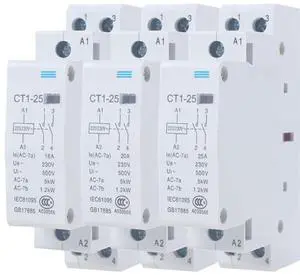 CT1 CT1-25 2P 16A 25A 20A 230v 50or60HZ Din Rail Household AC Contacto 1Pcs(2P 1NO1NC-25A) CT1 CT1-25 2P 16A 25A 20A 230v 50or60HZ Din Rail Household AC Contacto 1Pcs(2P 1NO1NC-25A)