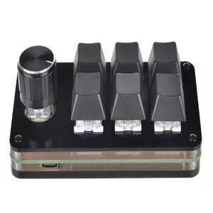 for P Ramming Macro Customization Knob Keyboard 6 Key Mini Button Gaming Keypad Mechanical Hot Swap Macro Keypad with Knob for P Ramming Macro Customization Knob Keyboard 6 Key Mini Button Gaming Keypad Mechanical Hot Swap Macro Keypad with Knob