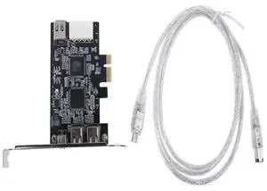 for PCIe 3 Ports Firewire Cable Expansion Card PCI Express 1394B & 1394A TI XIO2213B for PCIe 3 Ports Firewire Cable Expansion Card PCI Express 1394B & 1394A TI XIO2213B