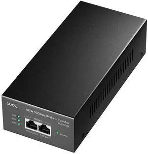 POE400X 90W 10G Ultra PoE++ Injector Adapter, 802.3bt /802.3at/802.3af Compliant, Up to 90W Ultra Power Supply, 10Gbps Shielded RJ-45, Plug & Play, Metal housing POE400X 90W 10G Ultra PoE++ Injector Adapter, 802.3bt /802.3at/802.3af Compliant, Up to 90W Ultra Power Supply, 10Gbps Shielded RJ-45, Plug & Play, Metal housing