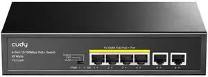 FS1006P 6-Port 10/100M PoE Switch 60W, 4 PoE Ports, CCTV Mode (Transmit Distance to 250m at 10Mbps), PD Detection,Fan-Less, Steel Case, Desktop and Wall-Mount, 802.3at / 802.3af FS1006P 6-Port 10/100M PoE Switch 60W, 4 PoE Ports, CCTV Mode (Transmit Distance to 250m at 10Mbps), PD Detection,Fan-Less, Steel Case, Desktop and Wall-Mount, 802.3at / 802.3af