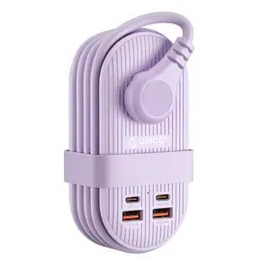 65W USB Travel Power Strip, 7 in 1 Charging Station with 3AC, 2 USB-A, 2 USB-C, Flat Plug and 4ft Extension Cord, Fast Charger for MacBook, iPad, iPhone 17/16/15 - TK65 65W USB Travel Power Strip, 7 in 1 Charging Station with 3AC, 2 USB-A, 2 USB-C, Flat Plug and 4ft Extension Cord, Fast Charger for MacBook, iPad, iPhone 17/16/15 - TK65