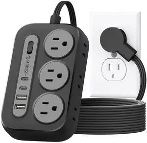 Surge Protector Power Strip, Multiple Outlets Extension Cord with 6 AC Outlets 2 USB-A and 2 USB-C Ports, 10 ft Flat Plug Power Strip, Mountable Outlet Extender for Dorm/Office/Home ETL Listed Surge Protector Power Strip, Multiple Outlets Extension Cord with 6 AC Outlets 2 USB-A and 2 USB-C Ports, 10 ft Flat Plug Power Strip, Mountable Outlet Extender for Dorm/Office/Home ETL Listed