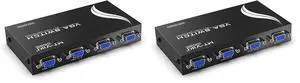 4 Port VGA Switch Video Selector Switcher Box (4 Input 1 Output) (Pack of 2) 4 Port VGA Switch Video Selector Switcher Box (4 Input 1 Output) (Pack of 2)