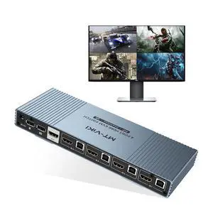 4K Quad HDMI KVM Multiviewer 4x1 w/PIP POP, Support ONE Set of Keyboard/Mouse/Monitor Control 4 PCs, 4K@30Hz Support Hotkey/Button Seamless Switching 4K Quad HDMI KVM Multiviewer 4x1 w/PIP POP, Support ONE Set of Keyboard/Mouse/Monitor Control 4 PCs, 4K@30Hz Support Hotkey/Button Seamless Switching