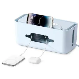 Cable Management Box, Cord Hider Box to Conceal Power Strips on Desk or Floor, Keeping Cords Tidy and Protected from Damage, Stylish Cable Organizers for Home, Office, School - PB01 Cable Management Box, Cord Hider Box to Conceal Power Strips on Desk or Floor, Keeping Cords Tidy and Protected from Damage, Stylish Cable Organizers for Home, Office, School - PB01