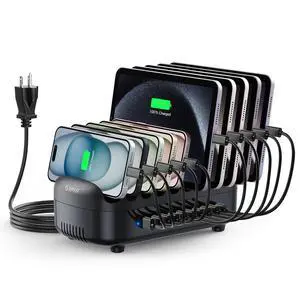 120W Charging Station for Multiple Devices, 10-Ports USB Charging Docking Organizer Station, Multi USB Charging Station Compatible with iPad, Tablet, Kindle, Airpods and Cell Phone 120W Charging Station for Multiple Devices, 10-Ports USB Charging Docking Organizer Station, Multi USB Charging Station Compatible with iPad, Tablet, Kindle, Airpods and Cell Phone