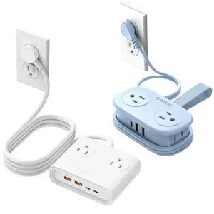 Travel Power Strip with USB C, 4 Outlets 3 USB Ports (1 USB C) with 4FT Wrapped Short Extension Cord Small Power Strip, Non Surge Protector for Travel, Cruise Ship-AP3 Travel Power Strip with USB C, 4 Outlets 3 USB Ports (1 USB C) with 4FT Wrapped Short Extension Cord Small Power Strip, Non Surge Protector for Travel, Cruise Ship-AP3