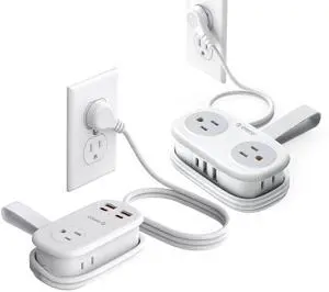 Travel Power Strip, 4 Outlets 3 USB Ports (1 USB C) with 4FT Wrapped Short Extension Cord, Compact Power Strip for Hotel Travel Essentials Cruise Approved-AP3 Travel Power Strip, 4 Outlets 3 USB Ports (1 USB C) with 4FT Wrapped Short Extension Cord, Compact Power Strip for Hotel Travel Essentials Cruise Approved-AP3