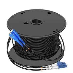 400M LC to SC Outdoor Armored Duplex 9/125 SM Fiber Optic Cable Jumper Optical Patch Cord Singlemode 400Meters 1312ft LC-SC 400M LC to SC Outdoor Armored Duplex 9/125 SM Fiber Optic Cable Jumper Optical Patch Cord Singlemode 400Meters 1312ft LC-SC