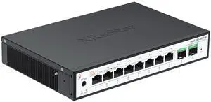 10 Port 2.5Gb PoE SwitchUmanaged Managed Network Switch8 Port 2.5G RJ45 PoE2 Port 10G SFP+, IEEE8023af/atTotal Power 100W, 30W per Port, FanlessSupports AP, VoIP Phone, IP Camera, NVR 10 Port 2.5Gb PoE SwitchUmanaged Managed Network Switch8 Port 2.5G RJ45 PoE2 Port 10G SFP+, IEEE8023af/atTotal Power 100W, 30W per Port, FanlessSupports AP, VoIP Phone, IP Camera, NVR