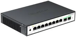 10-Port 2.5Gb Managed PoE Switch, 8X 2.5G PoE+ Ports (30W/Port, 100W Total), 2 x 10G SFP+, Fanless,Desktop/Wall Mount, for IP Cameras, NAS, WiFi 6/7 APs 10-Port 2.5Gb Managed PoE Switch, 8X 2.5G PoE+ Ports (30W/Port, 100W Total), 2 x 10G SFP+, Fanless,Desktop/Wall Mount, for IP Cameras, NAS, WiFi 6/7 APs