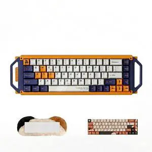Mecha 65 Wireless Custom Mechanical Gaming Keyboard, 68-Key Low Latency Esports Tri-Mode 2.4G Bluetooth, Hot-Swap Switch, High-End RGB Gaming Keyboard with Calico Accessories Mecha 65 Wireless Custom Mechanical Gaming Keyboard, 68-Key Low Latency Esports Tri-Mode 2.4G Bluetooth, Hot-Swap Switch, High-End RGB Gaming Keyboard with Calico Accessories