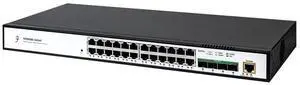 28-Port Gigabit PoE++ Layer 3 Managed Switch, 24 x PoE+ Ports (30W Each) & 4 x 10G SFP+, 400W Total Power, Supports VLAN, Link Aggregation, QoS, ACL, IGMP for Business Networking 28-Port Gigabit PoE++ Layer 3 Managed Switch, 24 x PoE+ Ports (30W Each) & 4 x 10G SFP+, 400W Total Power, Supports VLAN, Link Aggregation, QoS, ACL, IGMP for Business Networking
