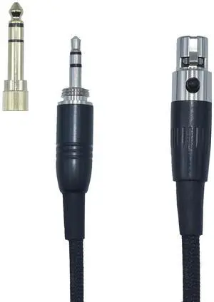 Coiled Mini XLR to 3.5mm Headphone Cable, Female MiniXLR to 1/4 TRS Plug Replacement Cable with 1/8" to 6.35mm Adapter - Compatible with AKG, Nickel Plated,13 Feet(4m) Coiled Mini XLR to 3.5mm Headphone Cable, Female MiniXLR to 1/4 TRS Plug Replacement Cable with 1/8" to 6.35mm Adapter - Compatible with AKG, Nickel Plated,13 Feet(4m)