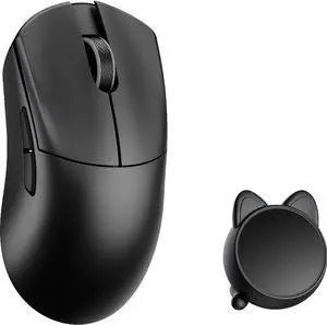 WLMOUSE Huan 48g Ultra-Lightweight Magnesium Alloy Gaming Mouse,8K Voice & Display Receiver, Dual 8K Wireless/Wired, PAW3950HS Sensor, RGB Wheel Lighting, Nordic 54H20 (Balck(OM Switch)) WLMOUSE Huan 48g Ultra-Lightweight Magnesium Alloy Gaming Mouse,8K Voice & Display Receiver, Dual 8K Wireless/Wired, PAW3950HS Sensor, RGB Wheel Lighting, Nordic 54H20 (Balck(OM Switch))