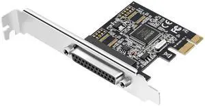 Industrial Grade PCIe DB25 Parallel Port Card, PCI Express LPT Expansion Card for Printer, 1 Port DB25 Female Adapter, Auto IRQ Allocation - Plug & Play Industrial Grade PCIe DB25 Parallel Port Card, PCI Express LPT Expansion Card for Printer, 1 Port DB25 Female Adapter, Auto IRQ Allocation - Plug & Play