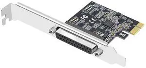 PCI-E Parallel Port Card, 1 Port DB25 Female Printer Adapter, IEEE 1284 Expansion Card, LPT Port to PCI Express Converter for Industrial PC PCI-E Parallel Port Card, 1 Port DB25 Female Printer Adapter, IEEE 1284 Expansion Card, LPT Port to PCI Express Converter for Industrial PC